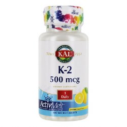 KAL K-2 ActivMelt Lemon, 500 mcg, 100 Micro Tablets