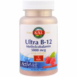 KAL Ultra B-12 Methylcobalamin ActivMelt Red Raspberry