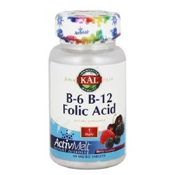 KAL B-6 B-12 Methyl Folate ActivMelt Mixed Berry, 60