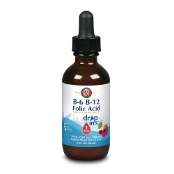 KAL B-6 B-12 Folic Acid Dropins Natural Mixed Berry