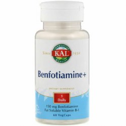 KAL Benfotiamine plus, 60 Vegetarian Capsule