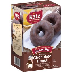 KATZ Gluten-Free Glazed Chocolate Donuts, 10.5 oz