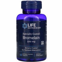 LIFE EXTENSION Specially Coated Bromelain, 60 tablets