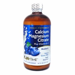 LIFETIME Calcium Magnesium Citrate, Blueberry, 16oz