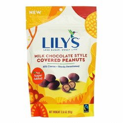 LILYS Milk Chocolate Style Covered Peanuts, 3.5