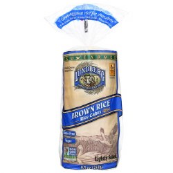 LUNDBRG Brown Rice Rice Cakes Lightly Salted, 8.5 oz