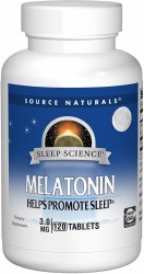 SOURCE NATURALS Melatonin 3 mg, 120 tablets