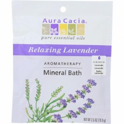 AURA CACIA Aromatherapy Mineral Bath, Relaxing Lavender, 2.5 oz