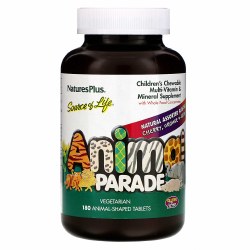 NATURE'S PLUS Animal Parade® Children's Chewable Multi-Vitamin and Mineral Assorted, 180 Chewable Tablets