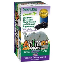 NATURE'S PLUS Animal Parade® Children's Chewable Multi-Vitamin & Mineral Grape, 180 Chewable Animal Shapes