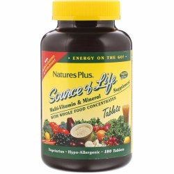 NATURE'S PLUS Source of Life® Multi-Vitamin and Mineral Supplement, 180 Tablets