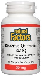 NATURAL FACTORS Bioactive Quercetin EMIQ, 60 capsules