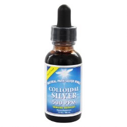 NATURAL PATH SILVER WINGS Colloidal Silver Immune Support 500 PPM,  1 fl oz dropper