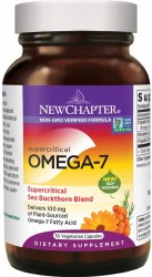 NEW CHAPTER Omega-7 Sea Buckthron Blend, 100 mg, 30 Vegetarian Capsules