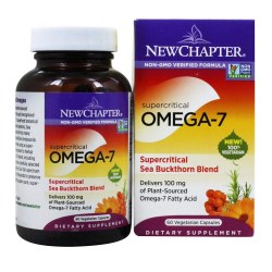 NEW CHAPTER Omega-7 Sea Buckthorn Blend, 100 mg, 60 Vegetarian Capsules