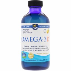 NORDIC NATURALS Omega-3D Lemon, 8 fl oz