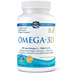 NORDIC NATURALS Omega-3D Lemon, 1000 mg, 60 Softgels