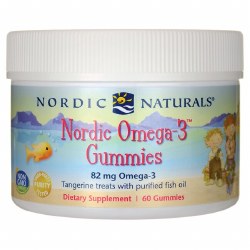 NORDIC NATURALS Nordic Omega-3 Gummies Tangerine, 82 mg, 60 Gummies