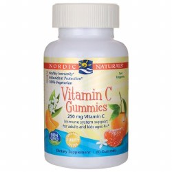 NORDIC NATURALS Vitamin C gummies Tart Tangerine, 250 mg, 60 Gummies