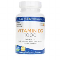 NORDIC NATURALS Vitamin D3 1000 Orange, 1000 IU, 120 Softgels