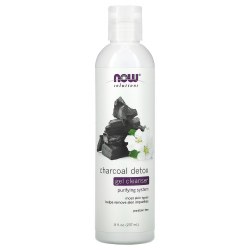 NOW Charcoal Detox Gel Face Cleanser, 8 oz