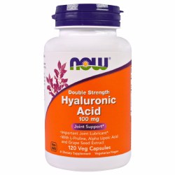 NOW Hyraluronic Acid, 100 mg, 120 veg capsules