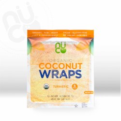 NUCO Organic Coconut Wraps, Tumeric, 5 wraps