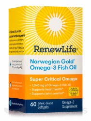 RENEW LIFE Norweigan Gold Omega-3 Fish Oil Super Critical Omega, 60 softgels