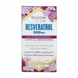 RESERVEAGE Resveratrol 500mg, 60 capsules