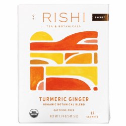 RISHI Tumeric Ginger Tea, 15 sachets