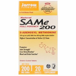 JARROW Natural SAMe 200mg, 20 tablets