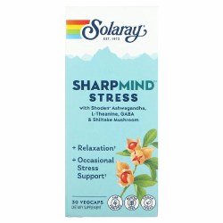 SOLARAY SharpMind Stress, 30 Capsules