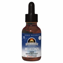 SOURCE NATURALS Melatonin Liquid 1 mg, Orange Flavor, 2 fl oz