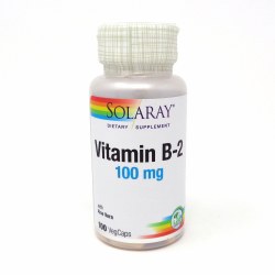 SOLARAY Vitamin B-2, 100 mg - 100 Capsules