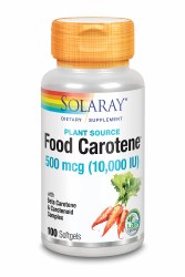 SOLARAY Food Carotene, 10000 IU - 100 Softgels