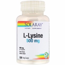 SOLARAY L-Lysine, 500 mg - 120 VegCaps