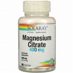 SOLARAY Magnesium Citrate, 133 mg, 90 VegCaps