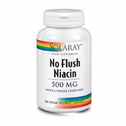 SOLARAY No Flush Niacin, 500 mg - 100 Vegetarian Capsules