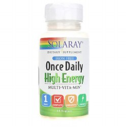 SOLARAY Once Daily High Energy Multi-Vita-Min Iron Free -