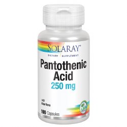 SOLARAY Pantothenic Acid, 250 mg - 100 Capsules