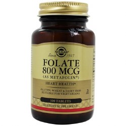 SOLGAR Folate 800mcg, 100 tablets