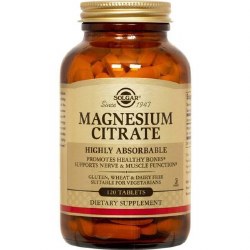 SOLGAR Magnesium Citrate, 120 tablets