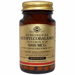 SOLGAR Methylcobalamin (Vitamin B12) 5000 mcg, 30 nuggets