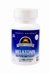 SOURCE NATURALS Melatonin 5 mg, Peppermint Flavor, 100 lozenges