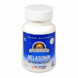 SOURCE NATURALS Melatonin 2.5 mg, Orange Flavor, 60 lozenges