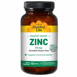 COUNTRY LIFE Zinc Target-Mins, 50 mg, 90 Tablets