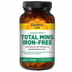 COUNTRY LIFE Total Mins Iron-Free, 150 Vegetarian Capsules