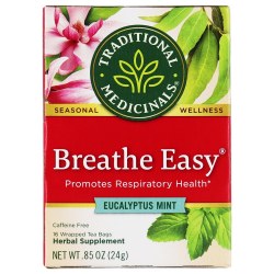 TRADITIONAL MEDICINALS Breathe Easy Eucalyptus Mint, 16 tea bags