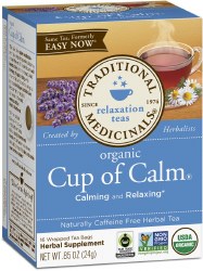 TRADITIONAL MEDICINALS Organic Cup Of Calm, Lavender Mint, 16 tea bags