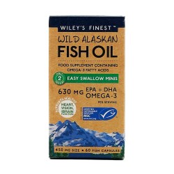 WILEY'S FINEST Fish Oil 630 mg Mini Pills, 60 softgels